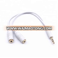 Gold Plated Speaker Headphone 3.5 mm Splitter 1 Male to 2 Female Jack Audio Cable Adapter